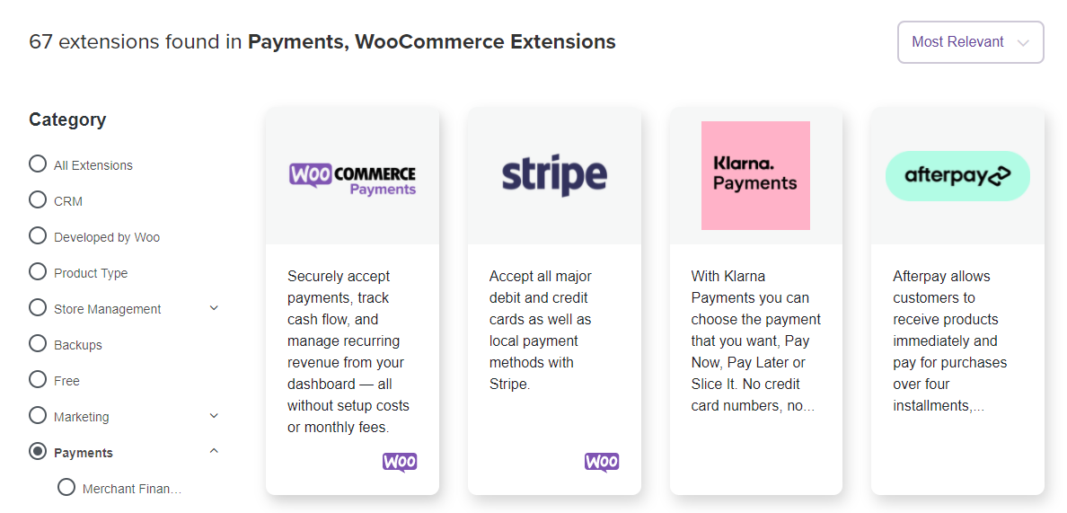 ส่วนขยายการชำระเงิน WooCommerce