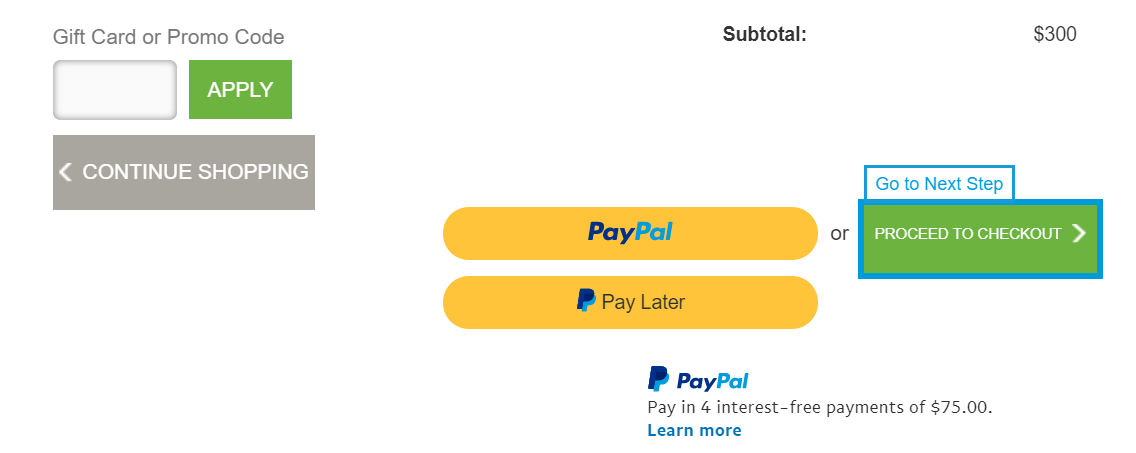 Opzioni di pagamento PayPal