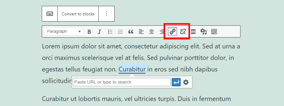 Link zum Entfernen einfügen