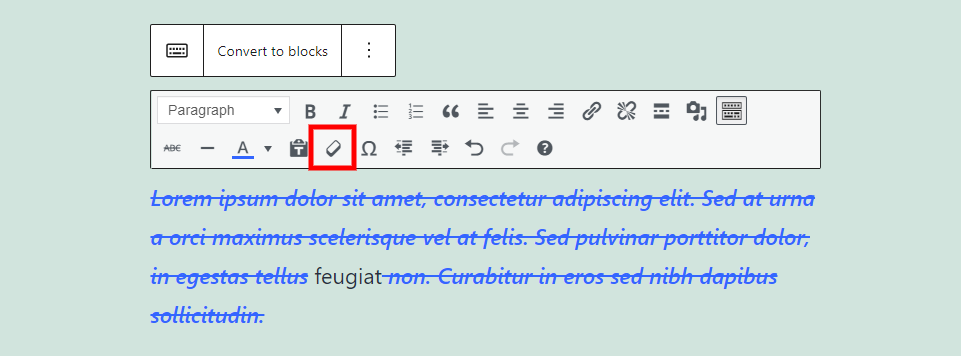 Klare Formatierung