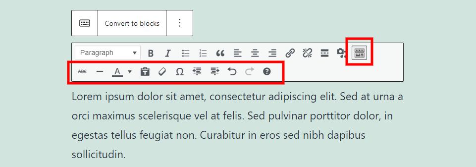 Symbolleiste umschalten