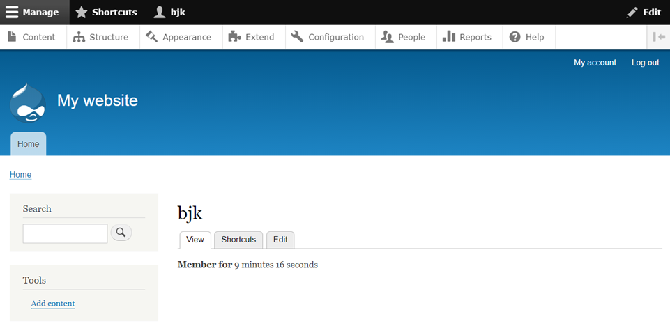 tablero de drupal