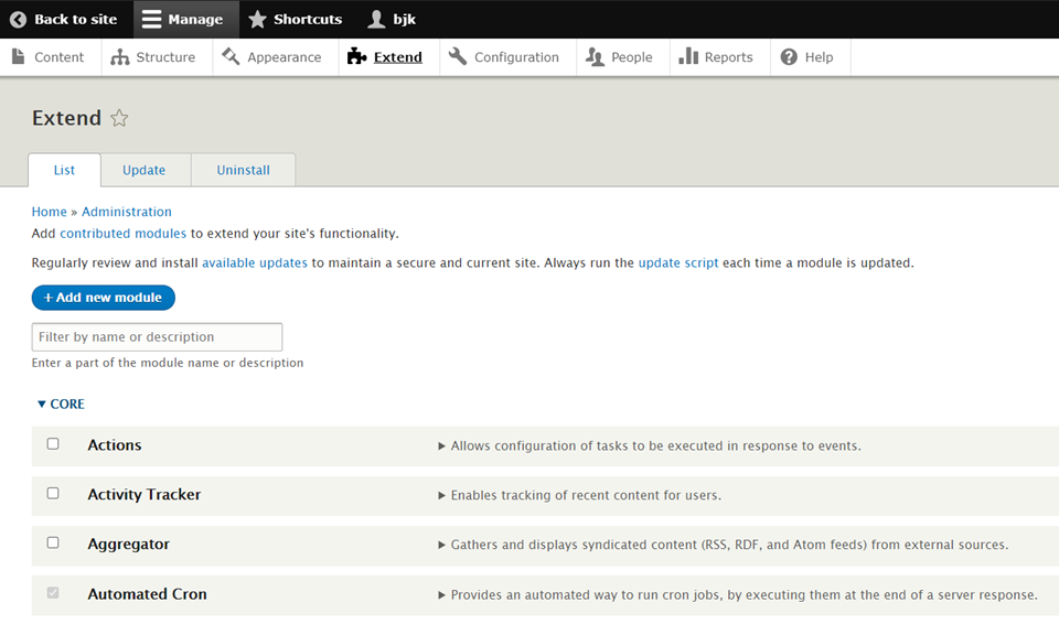 extender drupal