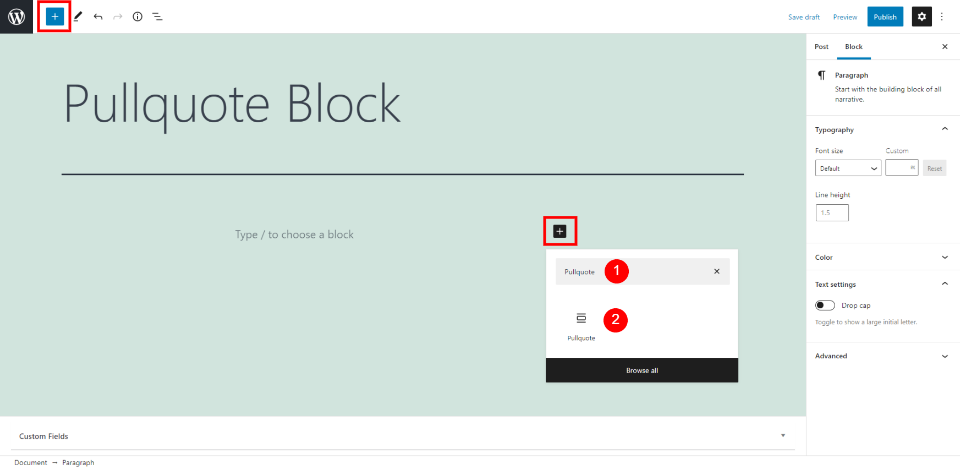 Cara Menambahkan Blok Pullquote ke Postingan atau Halaman Anda