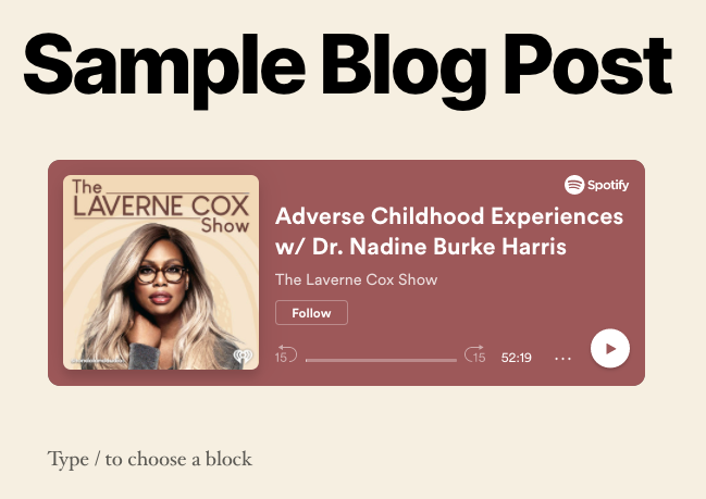 embed spotify