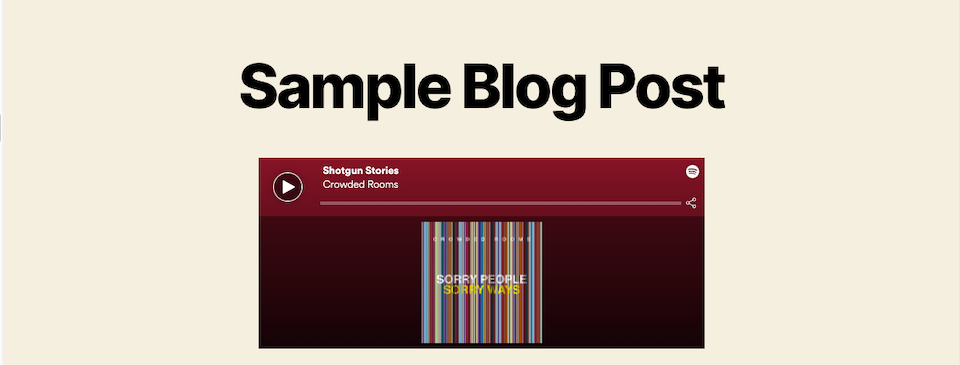 embed spotify