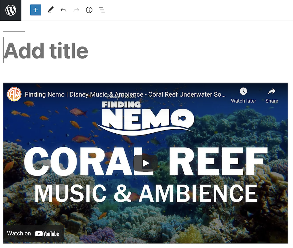 embed youtube