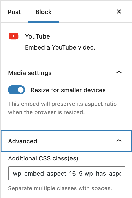 embed youtube