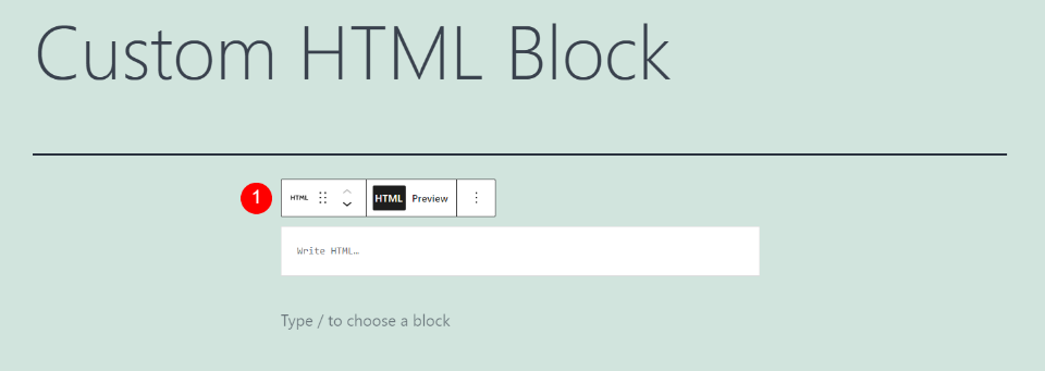 Bilah Alat Blok HTML Khusus