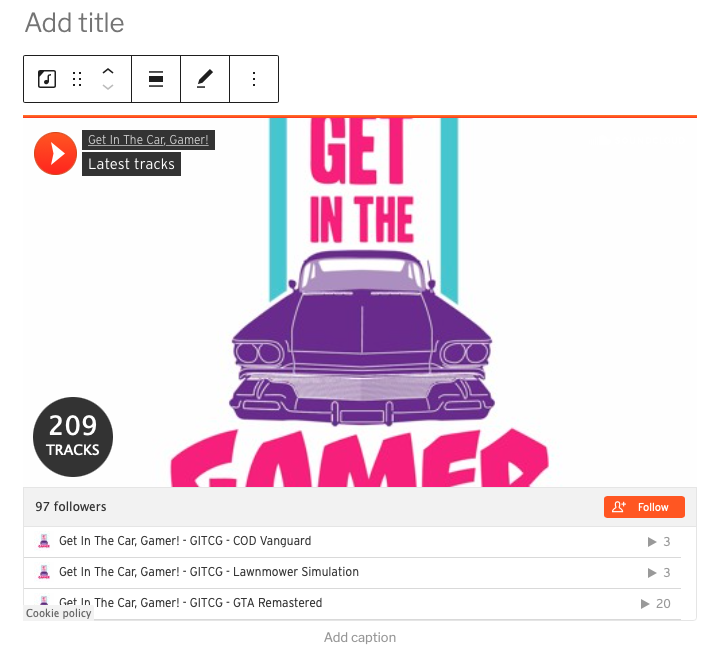 penyematan soundcloud