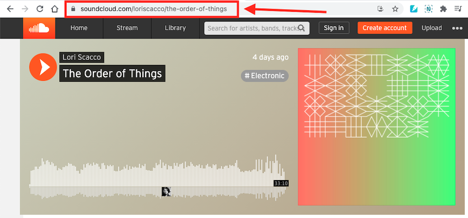 penyematan soundcloud
