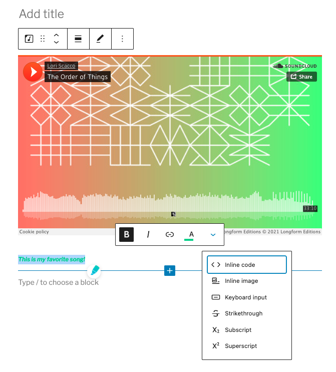penyematan soundcloud