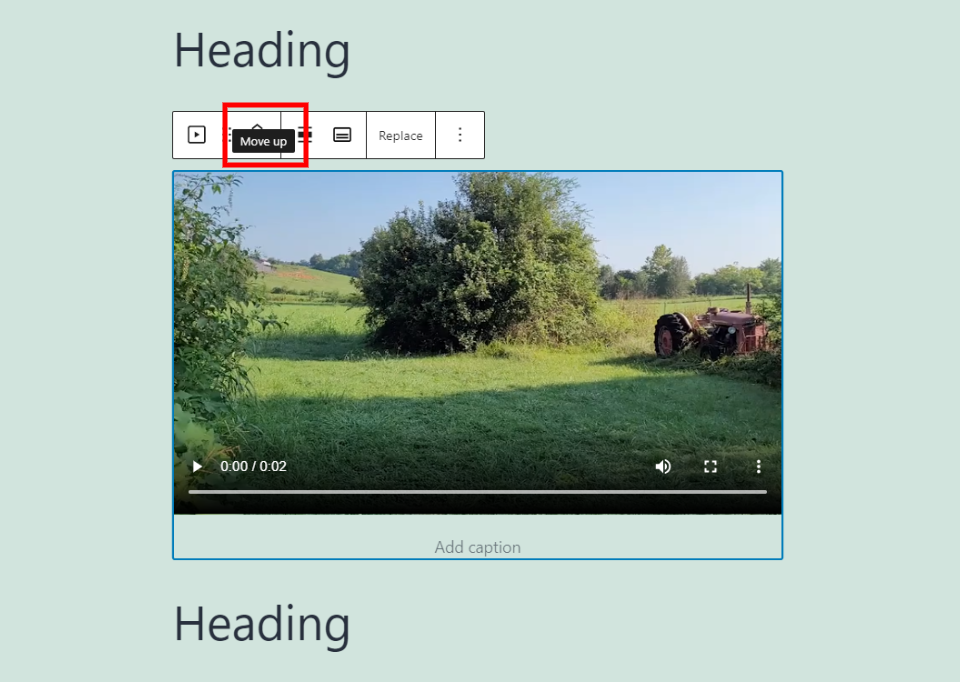 Videoblock verschieben