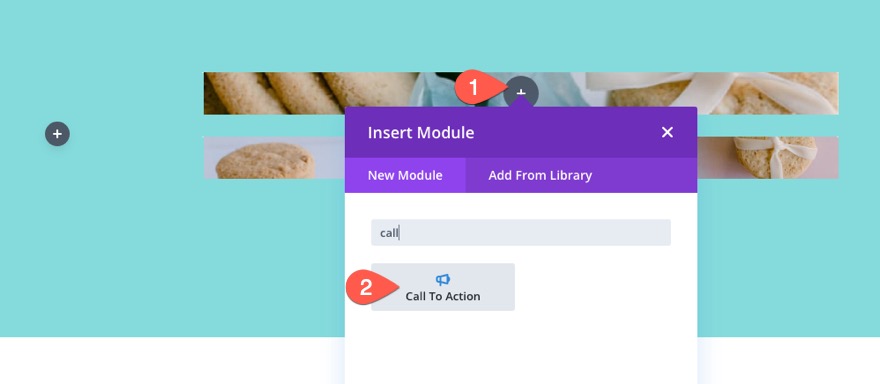 tata letak kotak gambar responsif divi dengan CTA dan overlay arahkan