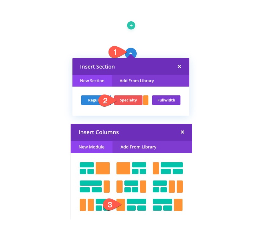 tata letak kotak gambar responsif divi dengan CTA dan overlay arahkan