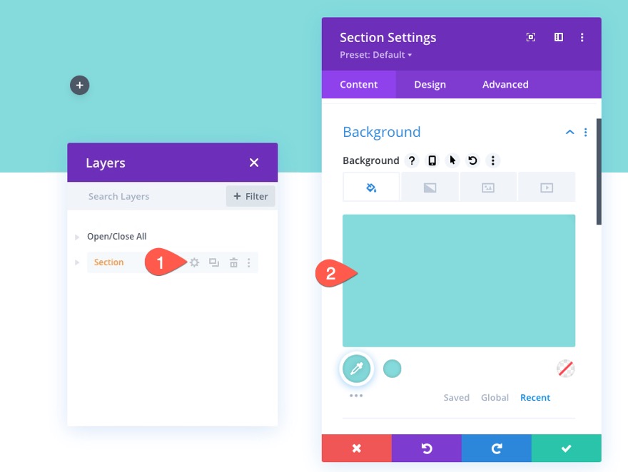 tata letak kotak gambar responsif divi dengan CTA dan overlay arahkan