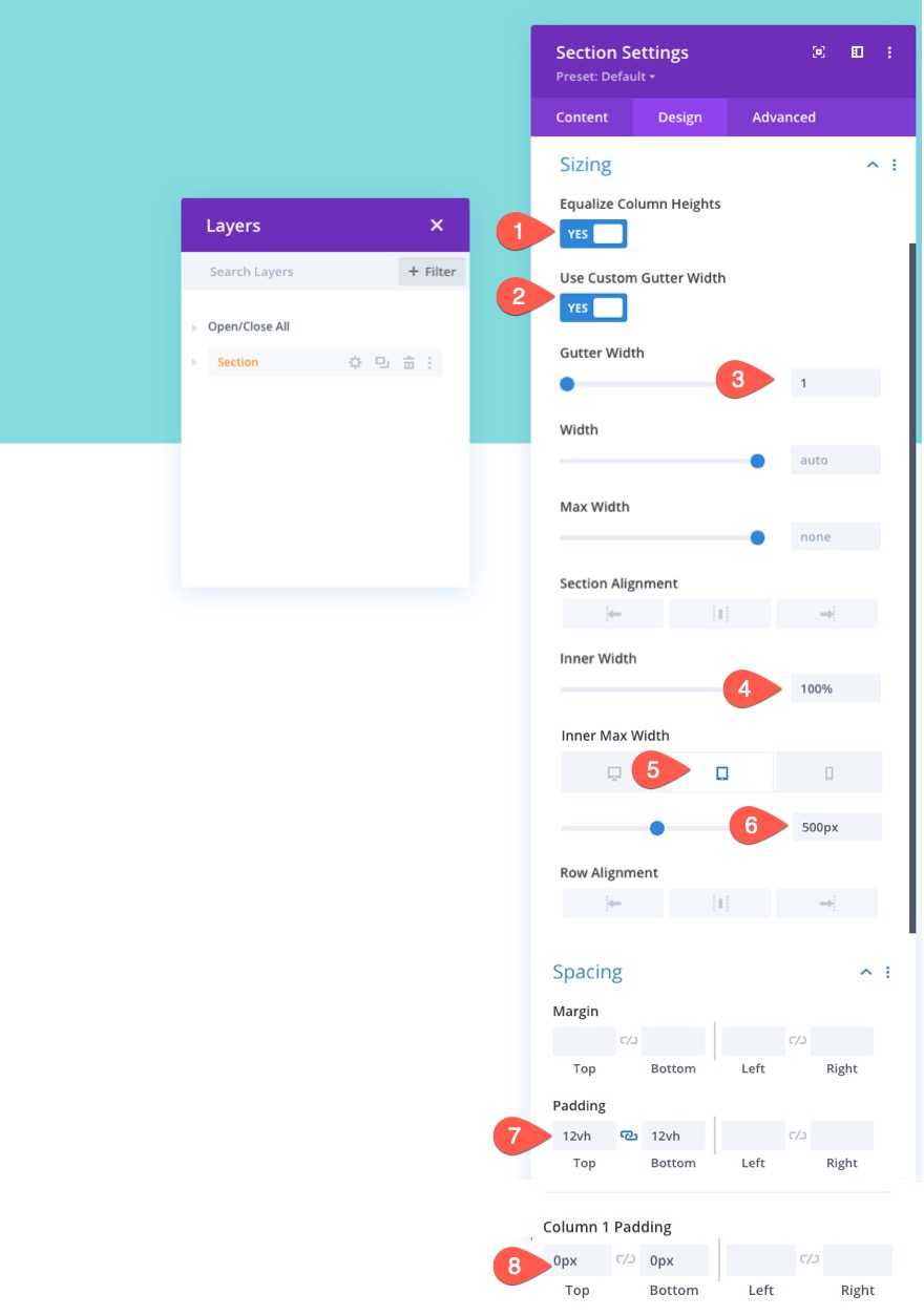 tata letak kotak gambar responsif divi dengan CTA dan overlay arahkan