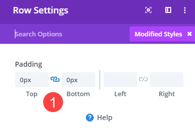 ช่องว่างภายในแถว