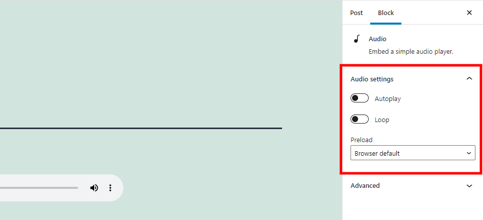Configurações de áudio