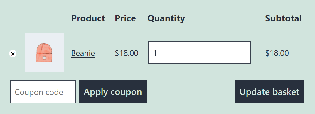 Корзина WooCommerce