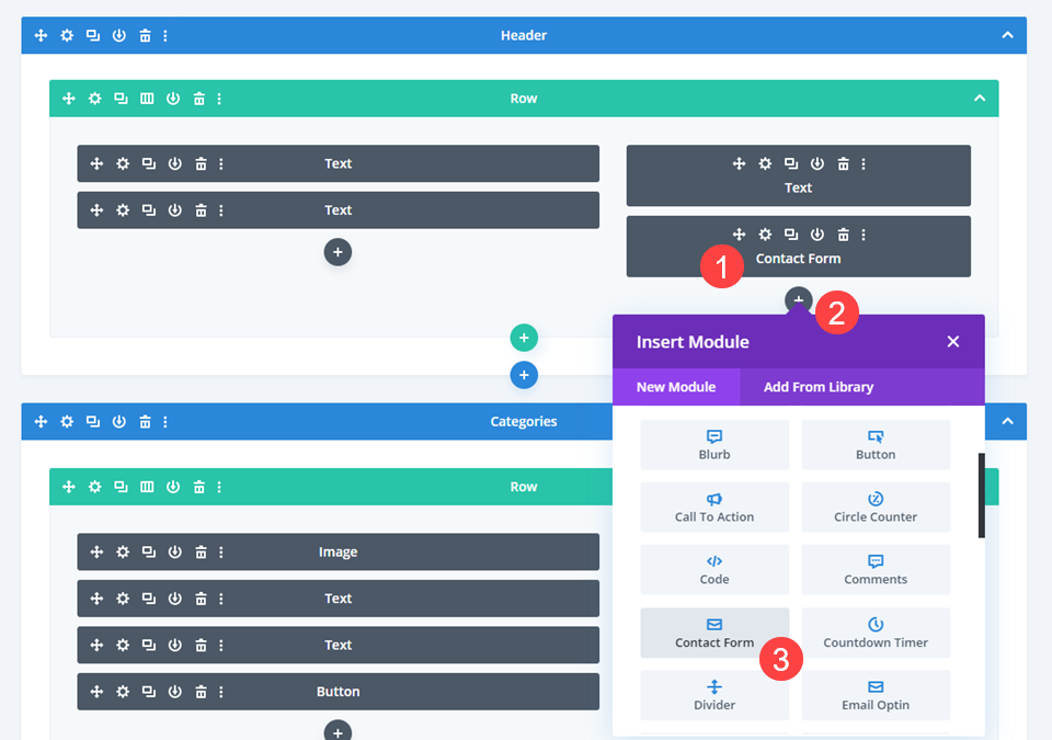 divi 聯繫表單模塊