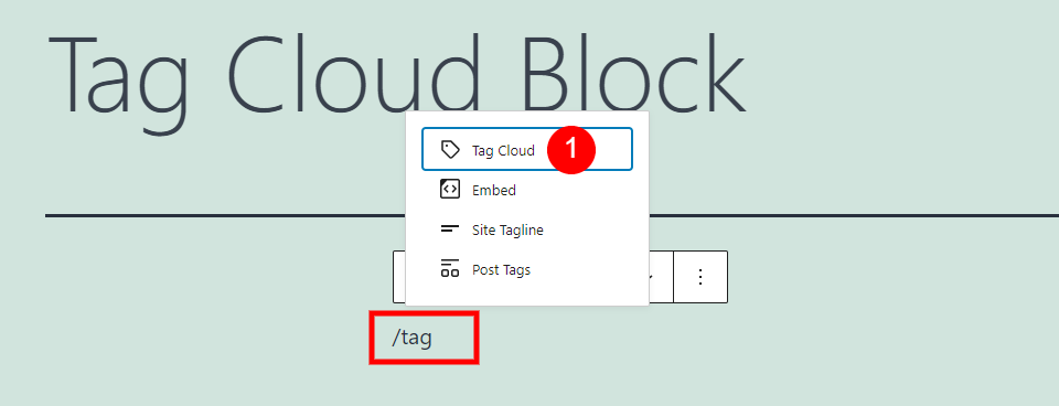 Como adicionar o bloco de nuvem de tags à sua postagem ou página