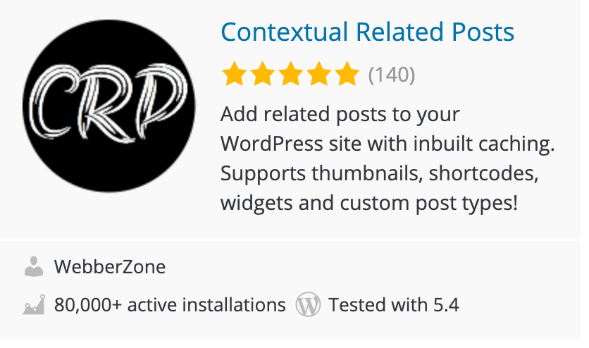 Plugin de posts relacionados ao WordPress Contextual related posts