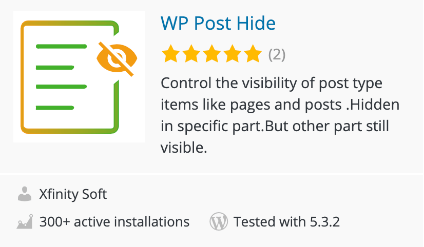 Plugin WOrdPress para ocultar postagens Hiding Posts in WordPress