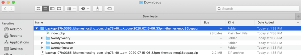 WordPress 主題備份