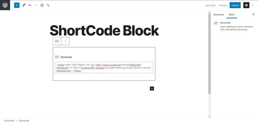 wordpress 短代码块