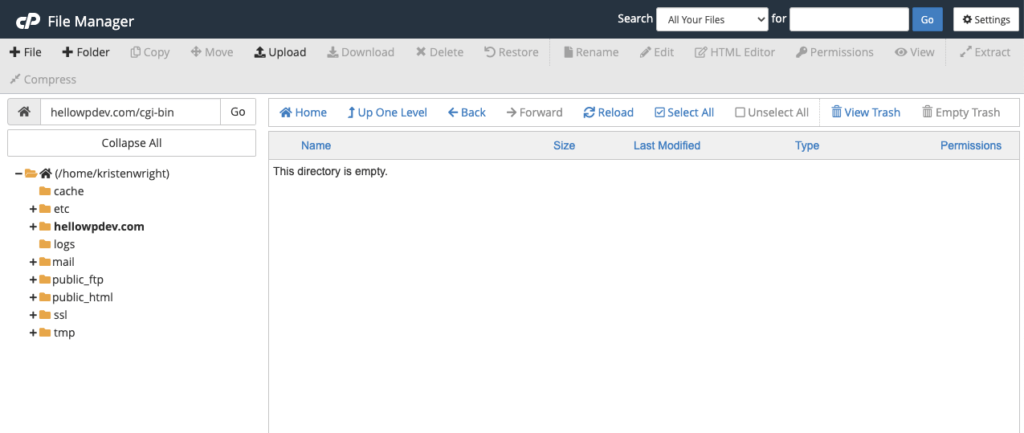 directory web vuota