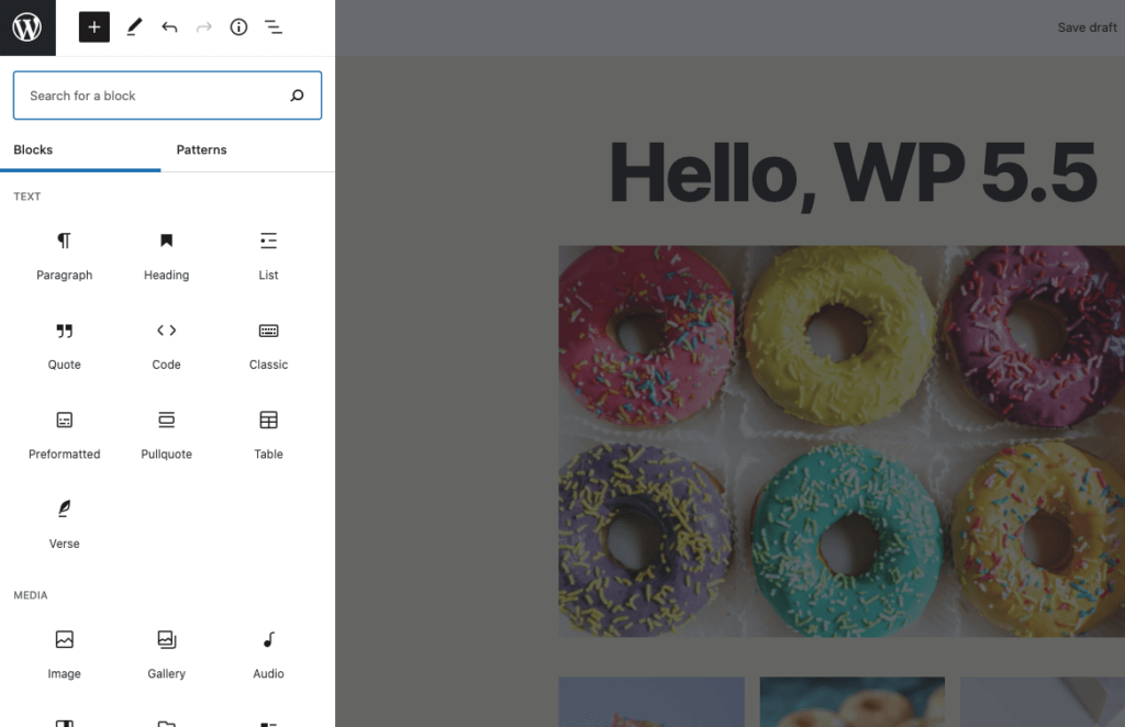 penyisip blok WordPress