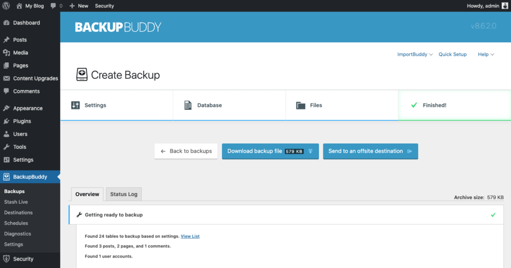 Plugin cadangan basis data WordPress