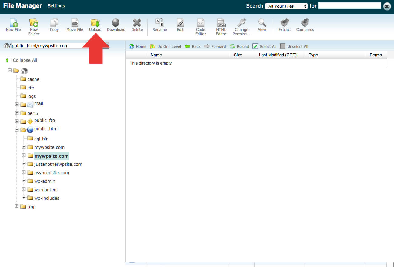 อัพโหลดไฟล์ไปที่ cpanel