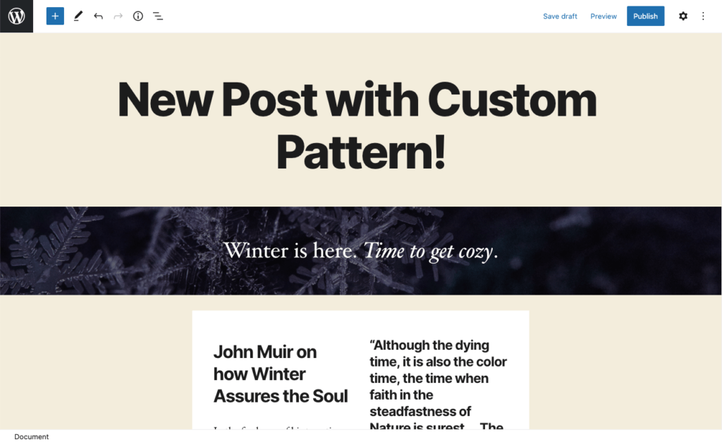 自定義 WordPress 塊模式