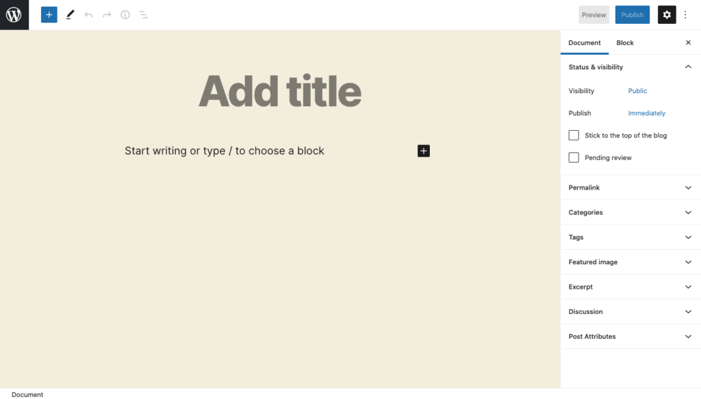 WordPress 帖子編輯器