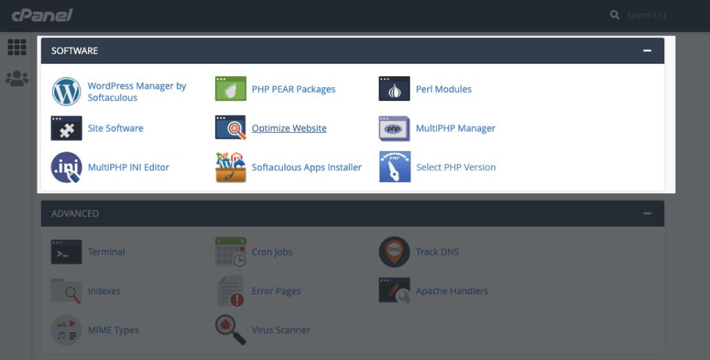Software cPanel