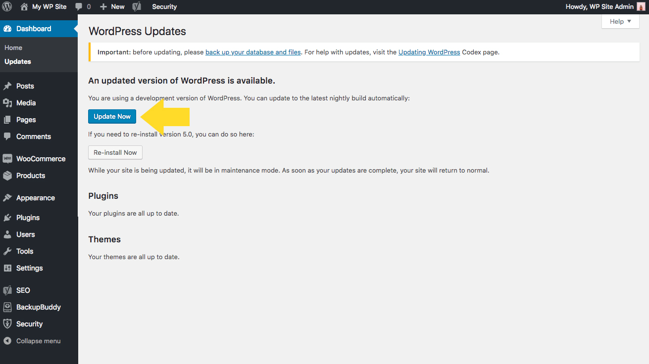 WordPress 更新