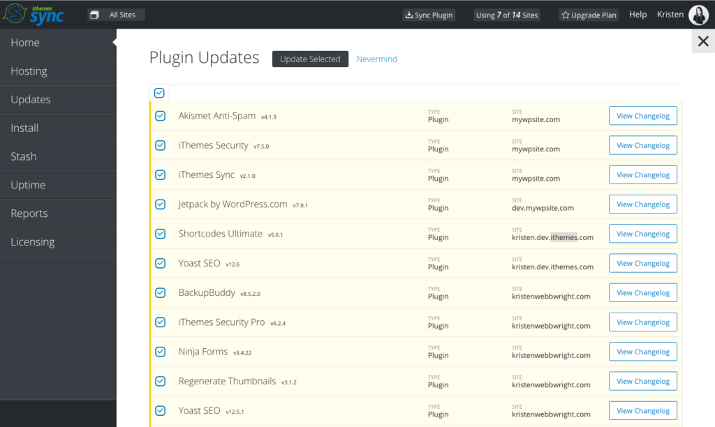 WordPress 插件更新 iThemes Sync