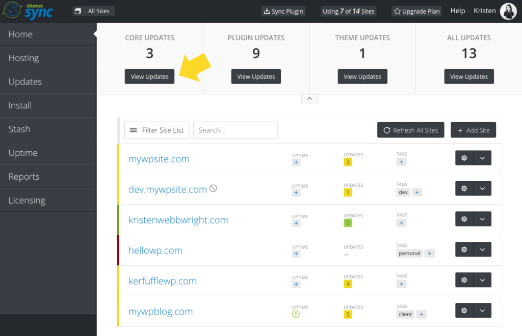 iThemes Sync WordPress 5.3 aggiornamento