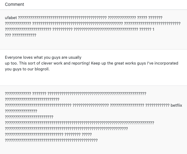 Spam pentru comentarii WordPress