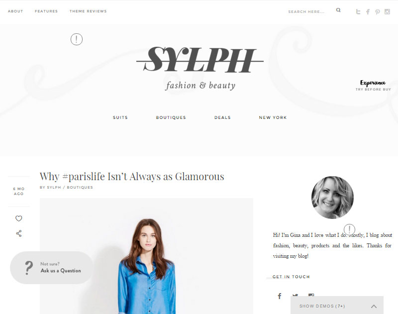 Demo Sylph Fashion Blogger