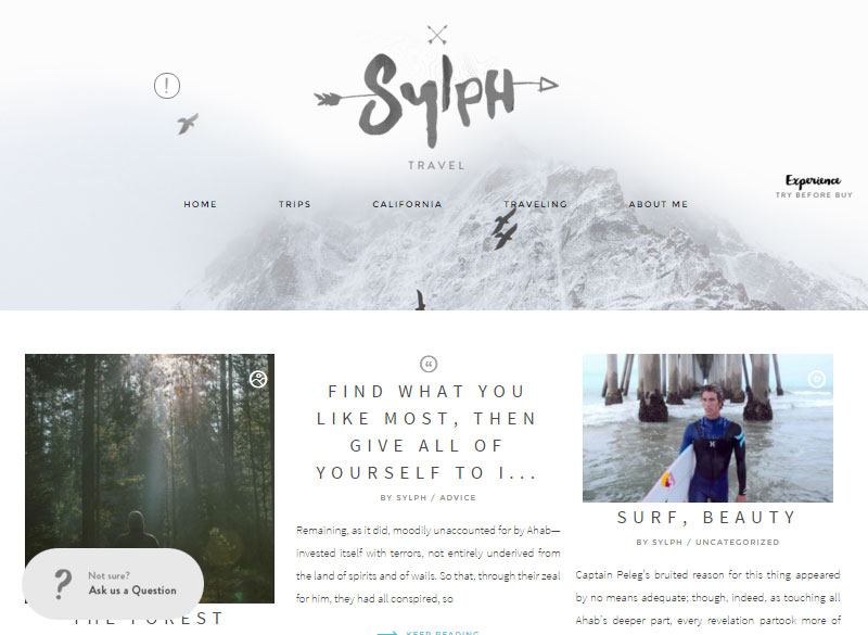 Tema Sylph Travel Blogger