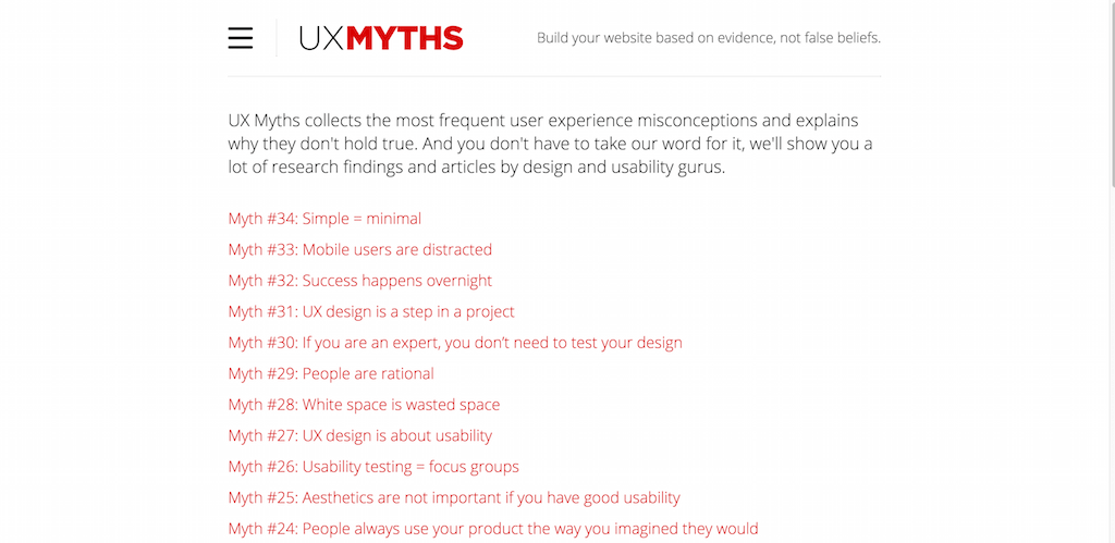 UX Myths