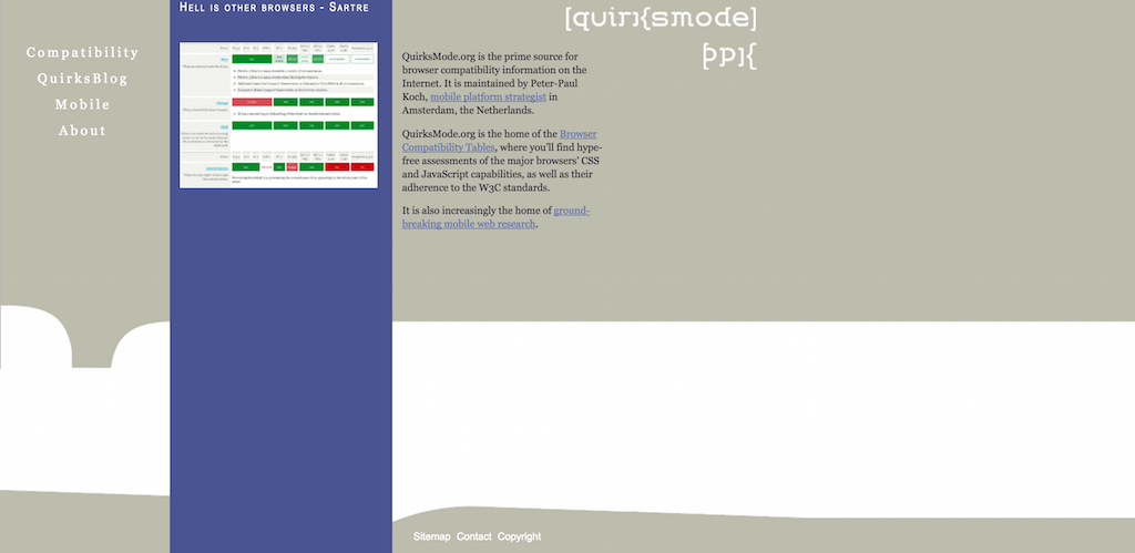 QuirksMode para todas as peculiaridades do seu navegador