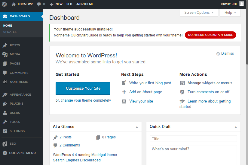 Northeme Madrigal Hızlı Başlangıç