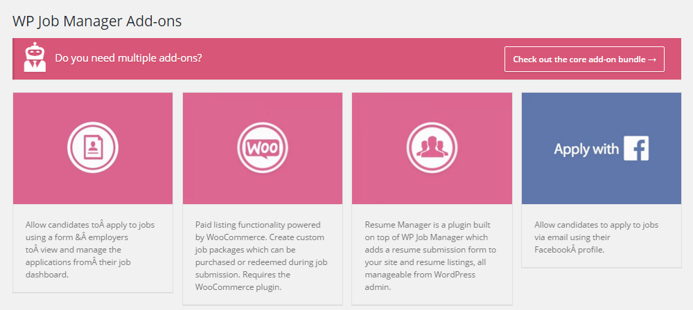 Suplimente listabile temă WP Job Manger