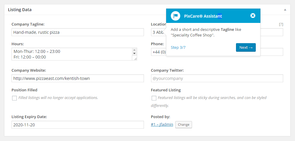 Tema listabilă Adăugați date de listare