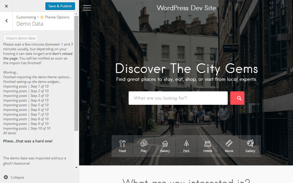 Import temă listă temă