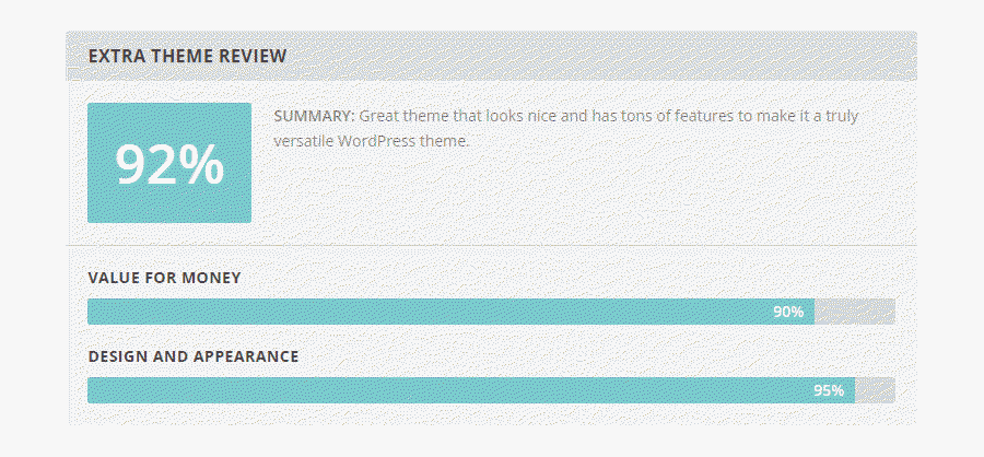 Previzualizare extra WordPress Theme Review Review